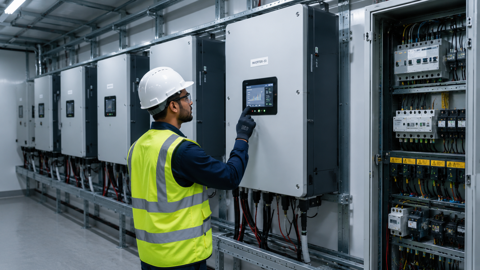 Inside a SolarArise inverter station
